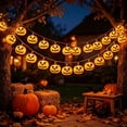 thumbnail image 4 of Halloween String Lights, Spooky Pumpkin LED Light Strings, Waterproof Lighting, Battery Operated Lights for Indoor, Outdoor Yard, Patio Halloween Party Decoration (59in 10 Lights), 4 of 6