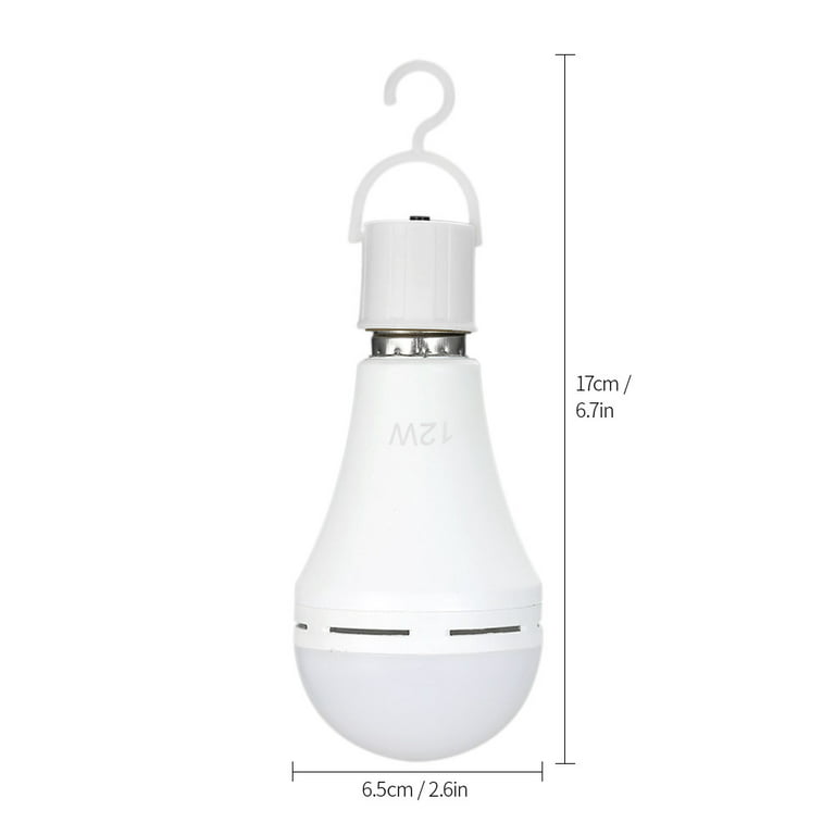 4 Pcs Portable Solar LED Light Bulb 12W Lantern Tent Light Bulb
