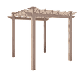 thumbnail image 3 of Vita 88"L x 88"W x 95"H Embossed Vinyl Lakewood Pergola, Brown, VA84044, 3 of 7