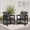 Black, variant on Ciokea 5-Piece Outdoor Dining Set with Table and 4 Chairs HDPE Patio Set Umbrella Hole Garden Backyard Poolside Black