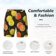 thumbnail image 6 of Picia Orange Lemon pattern Mens Swim Trunks with Compression Liner Stretch Beach Shorts Quick Dry with Zipper Pockets No-Chafing Board Shorts-XX-Large, 6 of 9