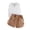 Coffee#9527, variant on BOOMNY Toddler Girls Outfit Set 2 Peice Clothes Set for Girl Sleeveless Solid Color Tops Denim Shorts Cozy Kids Dailywear