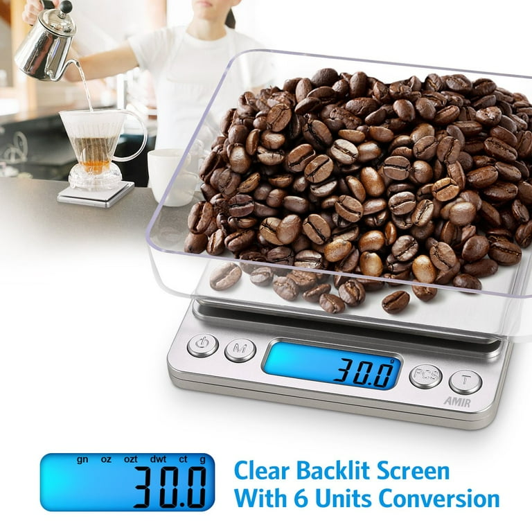 Homebuds 15kg Digital Kitchen Scales in 1g, High Precision Assured by