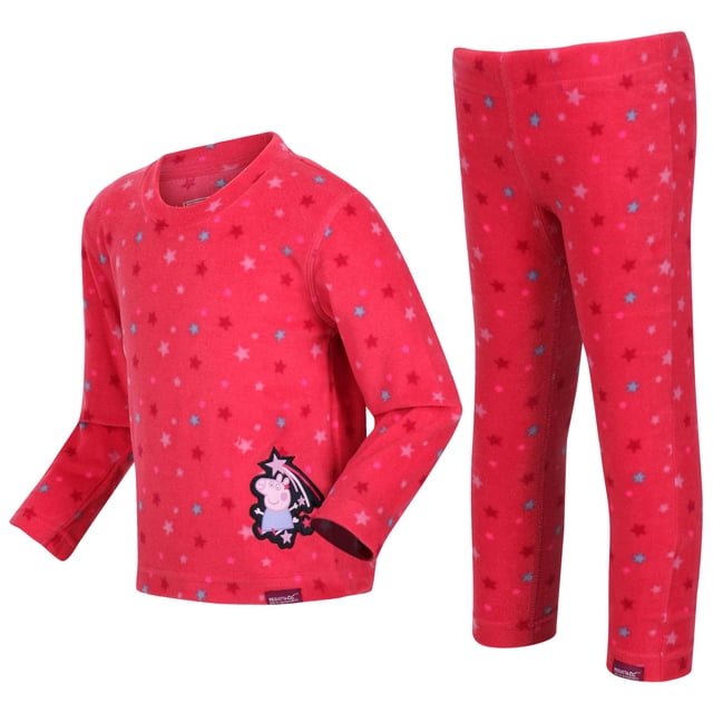 Regatta - Juego de Camiseta y Leggings Cosy de Peppa Pig Estrellas para Niños/Niñas (Frambuesa Radiante) Regatta UTRG6731_raspberryradiance