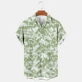 thumbnail image 2 of AHTJRT Men's Classic Retro Aloha Shirt Hibiscus Watercolor Design Vibrant Family BBQs Green 2XL, 2 of 4