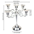 thumbnail image 4 of Metal Candle Holder with 5 Arms, Durable Candelabra Decoration, Large Candlestick Ornaments, Vintage Romantic Wedding Props Candlelight for Dinner Restaurant Hotel Home Table Decoration, 4 of 6