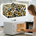 thumbnail image 2 of Whosucclay Sunflower Cow Print Microwave Oven Cover Dust Oil Proof Machine Protector Waterproof Decorative Kitchen Appliance Cover 18.25" x 14.5" x 11"inches-S, 2 of 7