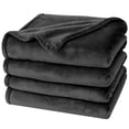 thumbnail image 1 of Manta polar negra Astarin para sofá y cama: ligera, suave, cálida y acogedora, ideal para otoño, invierno y primavera, 127 x 152 cm., 1 of 8