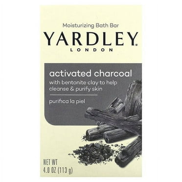 Yardley London, Moisturizing Bath Bar, Activated Charcoal, 4 oz Pack of 2