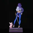 thumbnail image 4 of RWJDXD Chemises Décontractées d'Été pour Femmes Mode Urbaine Manches Courtes Crop Tops Imprimé Chat Hello Kitty Col Rond Ajusté T-Shirts, 4 of 5