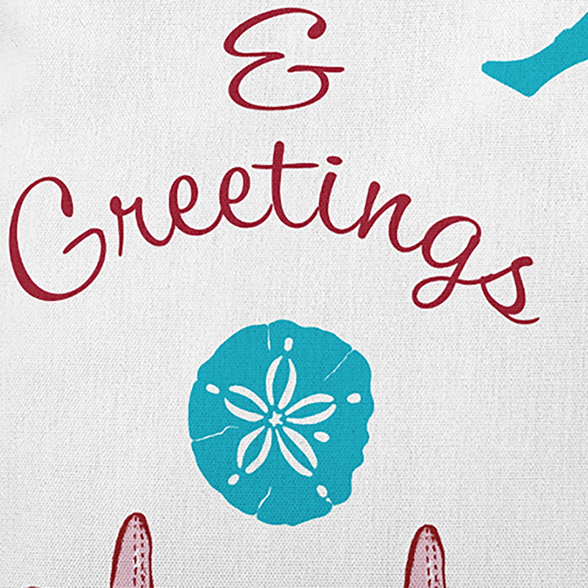 16" x 16" Simply Daisy Seas and Greetings Polyester Accent Pillow, Turquoise Qty 1