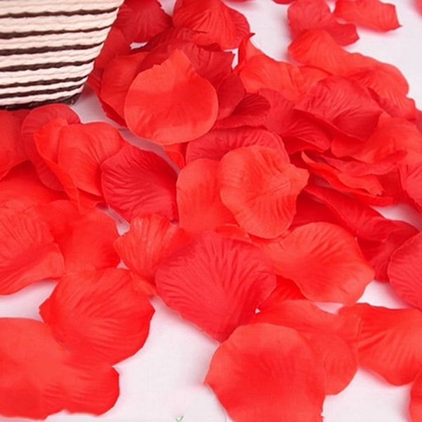 100pcs/Bag Silk Artificial Red Rose Petal Wedding Party Confetti Flower Table De 