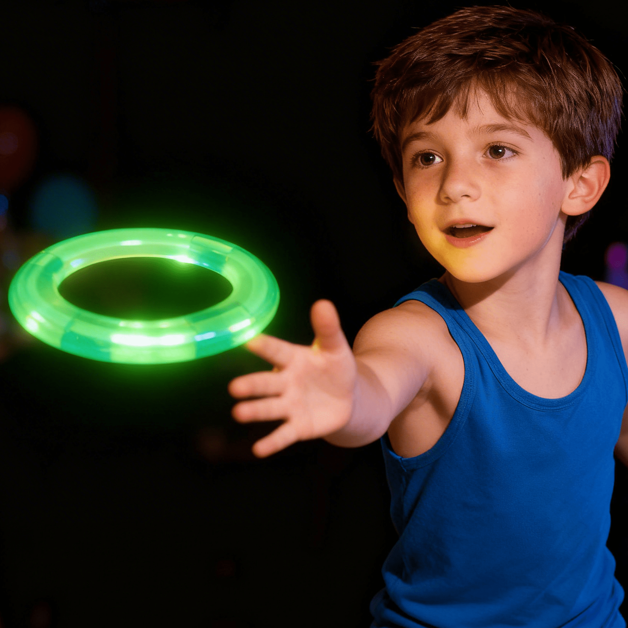 Multicolor Glow Flying Discs, 6 Count, Party Favors by Way To Celebrate