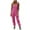 Pink, variant on Winter Women's Loose Casual Fleece Warm Overalls Jumpsuits with Pockets