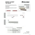 thumbnail image 3 of Rev-A-Shelf TRC-12NS-CR Classic Closet 11-3/4" Static Stationary Tie Rack Organizer For 23, 3 of 4