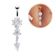 thumbnail image 4 of Jumpingount Anillo de ombligo de diamantes de imitación de cristal de acero de ombligo Bar Anillos de de ombligo Anillos Ropa, zapatos y accesorios Miscelánea plata, 4 of 4