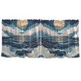thumbnail image 7 of Yayeee Kitchen Curtains Tier Set of 2 Light Filtering 57"x36" Over Sink Window Panels, Rolling Waves, 7 of 7
