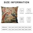 thumbnail image 5 of JEUXUS  Antique Chinoiserie Asian Scenic Sofa Pillowcase Brown Bird and Flower Decorative Cushion Cover Chinoiserie Style Lumbar Pillow Cover Case for Sofa Living Room  White, 5 of 5