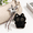 Black, variant on Bag Charm Angel Cat Black Plush Keychain for Backpack Purse Accessories