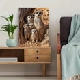 thumbnail image 5 of Meerkat Family Portrait Canvas Print, Suitable for Living Room, Bedroom, Office, Kitchen, Hallway Wall Decor, 5 of 8