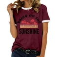 thumbnail image 1 of Xuewenshw T-Shirt à Col Rond Imprimé Élégant pour Femmes, 1 of 3