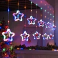 thumbnail image 5 of Guirnalda de luces navideñas con forma de estrella y Papá Noel, con enchufe USB, para fiestas navideñas, para decoración del hogar, dormitorio y ventanas, 5 of 5