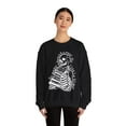 thumbnail image 4 of Skeleton Book Lover Sweatshirt Reading Skeleton Pullover Reader Shirt, 4 of 6