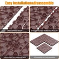 thumbnail image 3 of 44 Pack Plastic Interlocking Deck Tiles,12" Waterproof Outdoor Flooring,All Weather Use, Patio Floor Decking Tiles for Porch Poolside Balcony Backyard,Stone Texture,Grey 02, 3 of 7