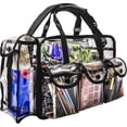 thumbnail image 4 of Professional Clear PVC Makeup Kits Organizer Make Set up Bag MUA Carry All Artist, 4 of 5