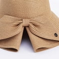 thumbnail image 5 of Women's Back Bow Knot Straw Sun Hat with Split Brim - UPF 50+ UV Protection Foldable Beach Hat, 5 of 5