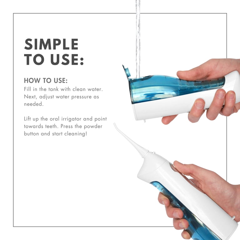 Poseidon Rechargeable Water Flosser with Inductive Charging Cradle