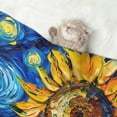 thumbnail image 2 of Yiaed vintage Starry Sunflower Print Dog Blankets-Cat Blanket Washable for Couch Protection,Puppy Blanket, Soft Plush Reversible Throw Furniture Protector-, 2 of 8