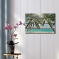 thumbnail image 2 of wall26 Canvas Print Wall Art Palm Tree Duo on Tropical Beach Shoreline Marine Life Nature Photography Modern Art Nautical Scenic Relax/Calm Multicolor for Living Room, Bedroom, Office - 32"x48&q, 2 of 5