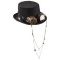 thumbnail image 2 of Sombrero gótico Steampunk Hugo Sombreros de copa de los hombres Negro, 2 of 7