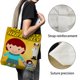 thumbnail image 3 of Miss Polly Had a Dolly Bolso de tela con estampado de lienzo para mujer, bolsa de compras reutilizable y estética, con cremallera interior, regalo para mujer,38*45cm., 3 of 6