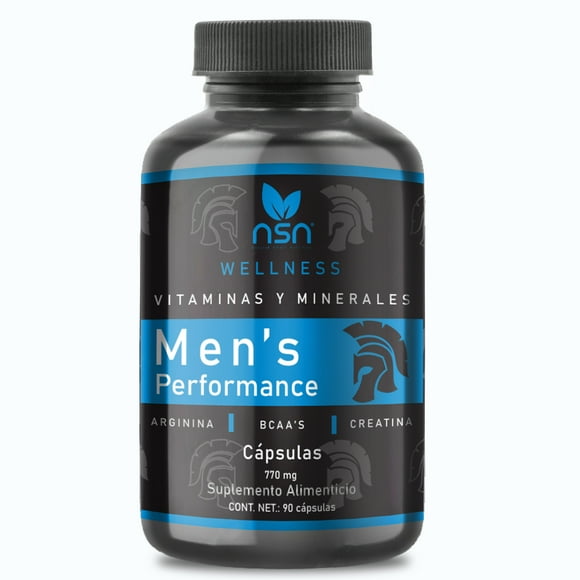 Vitaminas y Minerales Para Hombres Natural SmartNutrition Con Arginina BCAA Creatina 90 Cápsulas
