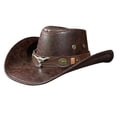 thumbnail image 4 of Sombrero de vaquero occidental para hombre, sombrero de para fiesta temática, accesorios para disfraces, calle Café cabeza de toro, 4 of 10
