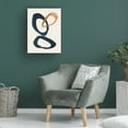 thumbnail image 2 of Canvas Wall Art - Line and Brush 'Blue 2 Gold 1 Circles 1' Wall Art for Living Room, Bedroom, or Office Décor by Trademark Fine Art - 14 x 19 Inches, 2 of 4