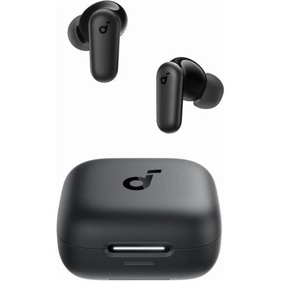 P30i by Noise Cancelling Earbuds, Strong and Smart Cancelling, Powerful Bass, 45H Playtime, 2-in-1 Case Phone Stand, IP54, Wireless Bluetooth 5.4 ()