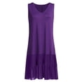 thumbnail image 3 of Mini vestido sin mangas sólido informal de verano con estilo para mujer de talla grande OAVQHLG3B Store lin121212, 3 of 4