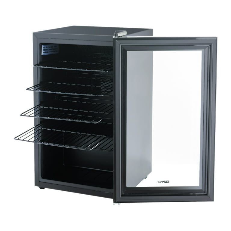 KUPPET Beverage Cooler and Refrigerator, Mini Fridge for Home, Office or  Bar with Glass Door and Adjustable Removable Shelves 