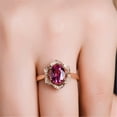 thumbnail image 1 of Anillos para mujer, regalos para mujer, flores, cristales, bodas, accesorios de joyería, oro rosa, anillo de compromiso de oro., 1 of 3