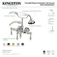 thumbnail image 4 of Kingston Brass AE19T0 Aqua Vintage 3-3/8 Inch Wall Mount Tub Faucet with Hand Shower, Matte Black, 4 of 5