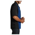 thumbnail image 3 of Yellow Rooster Men's Retro Camp shirt Cuban Style Bowling Shirt Black/Royal XS, 3 of 6