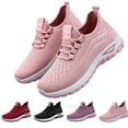 thumbnail image 2 of Wide Toe Box Shoes Women Slip On Walking Shoes Slip on Lightweight Workout Tennis Gym Sneakers with Arch Support Non-Slip Breathable Casual Running Sneakers Outdoor,Pink#41, 2 of 6