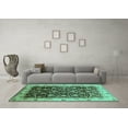 thumbnail image 3 of Ahgly Company Indoor Rectangle Oriental Turquoise Blue Industrial Area Rugs, 2' x 5', 3 of 4