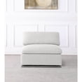 thumbnail image 6 of Meridian Furniture Serene Cream Durable Linen Fabric Deluxe Armless Chair, 6 of 6
