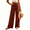 Wine, variant on CBASIHI Womens Cotton Wide Leg Pants with Pockets- Casual Elegant Summer Vacation Beach Drawstring Elastic Waist Flowy Palazzo Pants Khaki Size S-3XL