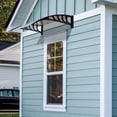 thumbnail image 2 of Gundir Awnings Eaves Canopy Rain Sun Protection for Door and Window Brown Board Black Holder ABS Polycarbonate Aluminum 1 Pack 40x38 in, 2 of 7