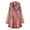 Pink, variant on Oversized Cardigans Women Hooded Button Tops Printed Wool Loose Jacket Plush Lightweight Outwear Coats